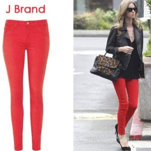 J Brand red pants skinny